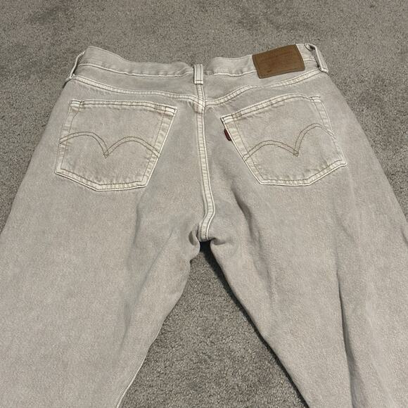 Levis Classic 501 Women W28 L30 Acidwash Tan Jeans - Picture 6 of 16